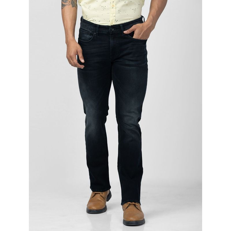 Spykar Men Carbon Black Cotton Comfort Fit Regular Length Jeans (Rafter) (36)