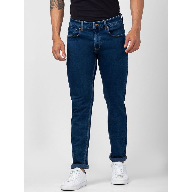 Spykar Men Indigo Blue Cotton Comfort Fit Straight Length Jeans (Ricardo) (34)