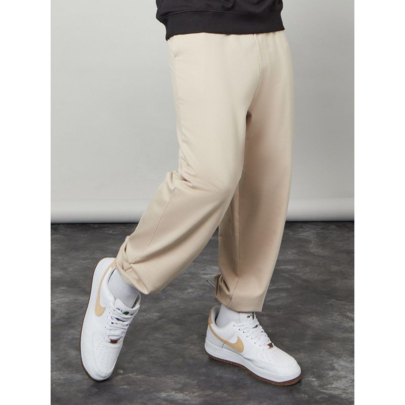 Styli Beige Basic Oversized Jogger With Elasticated Cuff Detail (S)