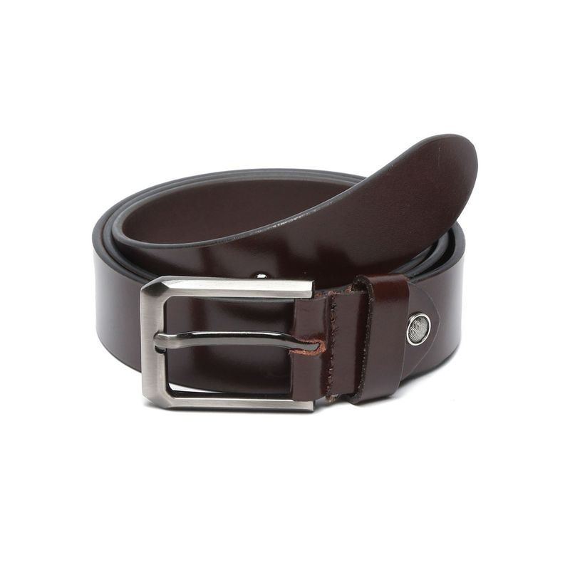 Teakwood Men Brown Solid Genuine Leather Belt (38)