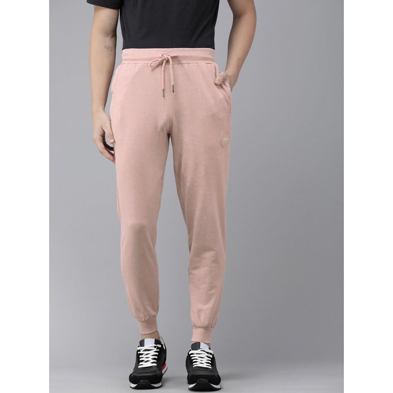 THE BEAR HOUSE Ardor Edition Men Pink Acid Wash Slim Fit Cotton Track pants (S)