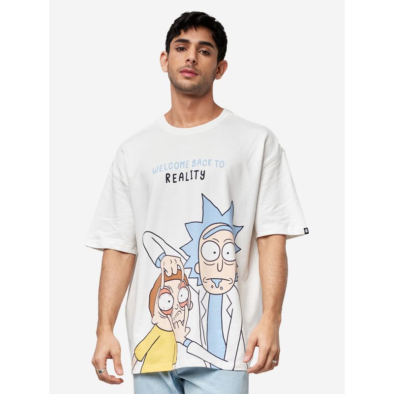 The Souled Store Official Rick and Morty: Reality Men Oversized T-Shirts (XL)