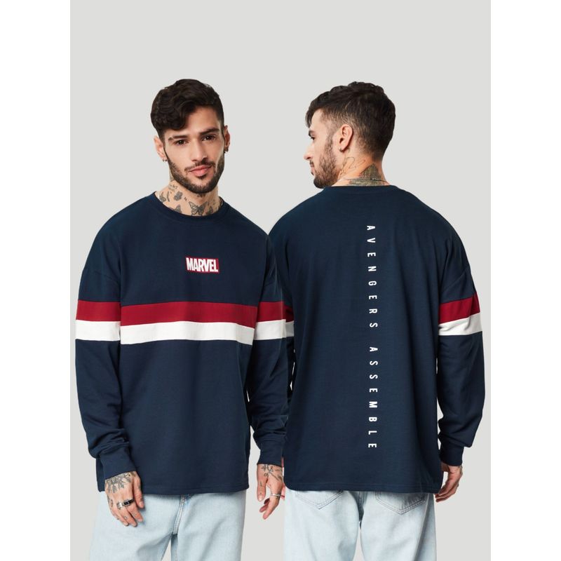 The Souled Store Marvel Avengers Assemble Oversize Full Sleeve T-Shirts for Men (M)