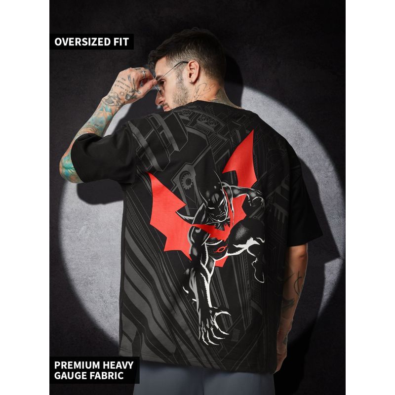 The Souled Store Official DC: Batman Beyond Men Oversized T-Shirts (L)