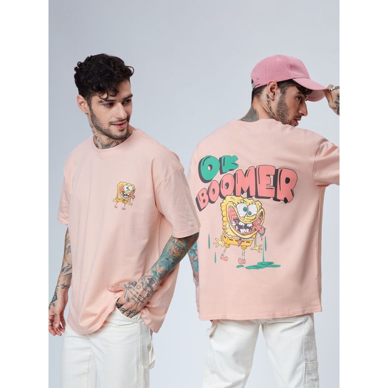 The Souled Store SpongeBob Ok Boomer Oversized T-Shirts For Mens (2XL)
