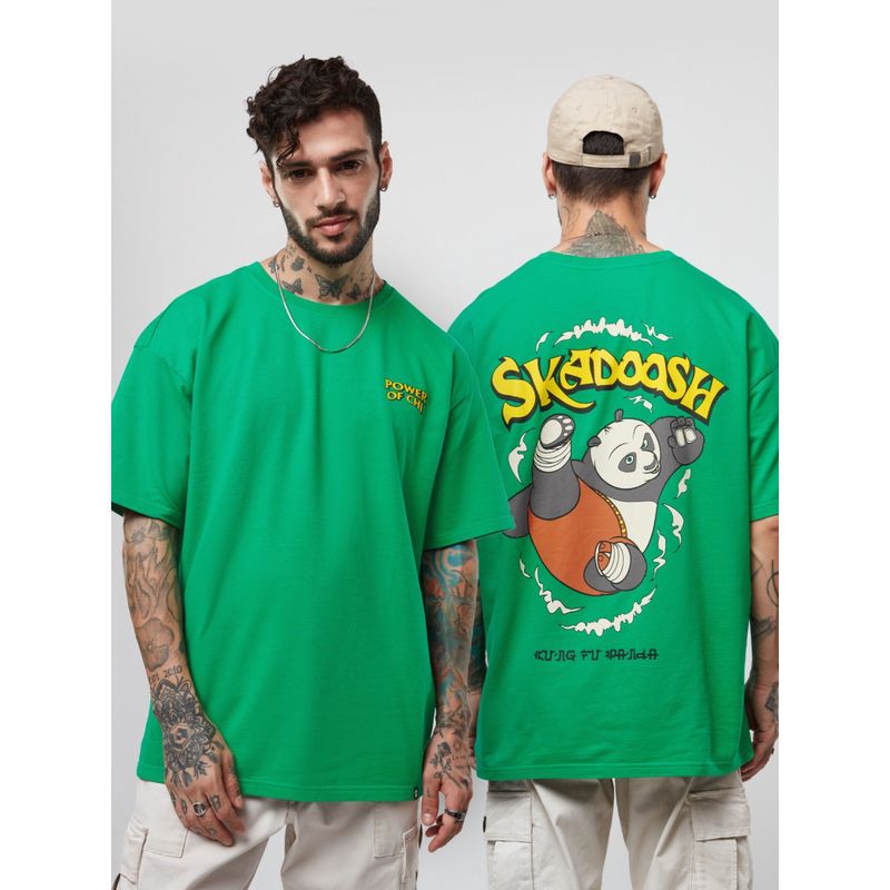 The Souled Store Kung Fu Panda Skadoosh Oversized T-Shirt (2XL)