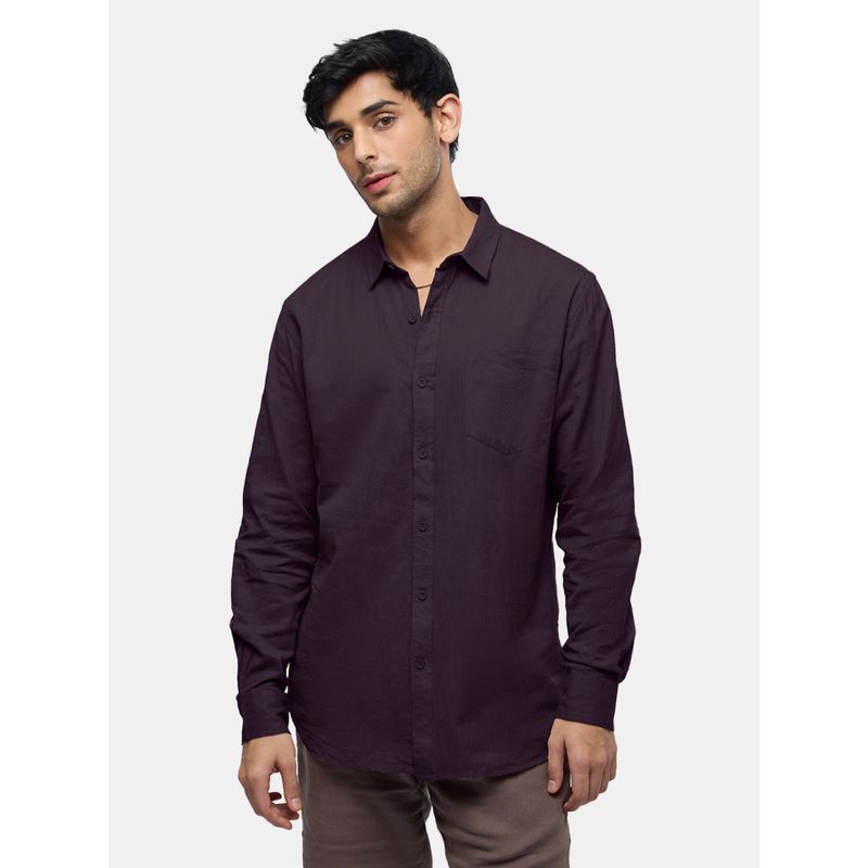 The Souled Store Solids Black Cotton Linen Shirts (2XL)