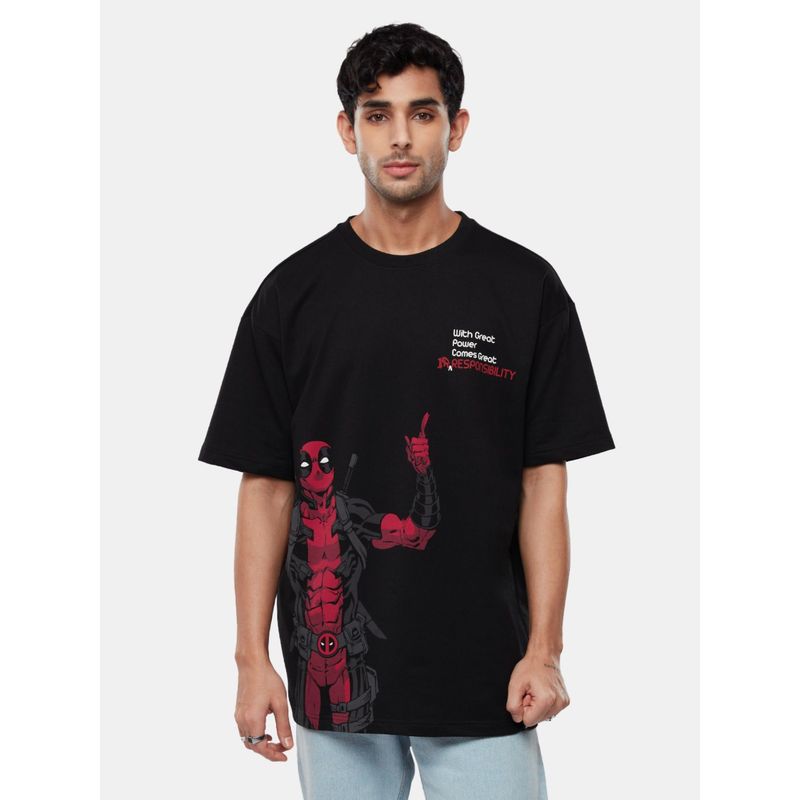 The Souled Store Deadpool Great Irresponsibility Oversized T Shirts (S)