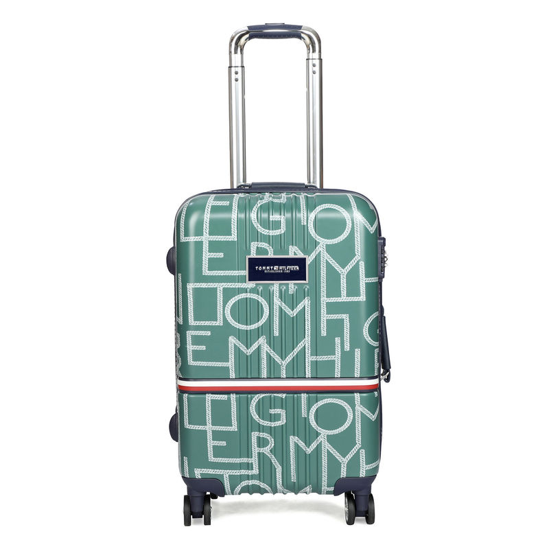 Tommy Hilfiger Twister Hard Luggage Trolley Bag Printed Cargo Olive (L)