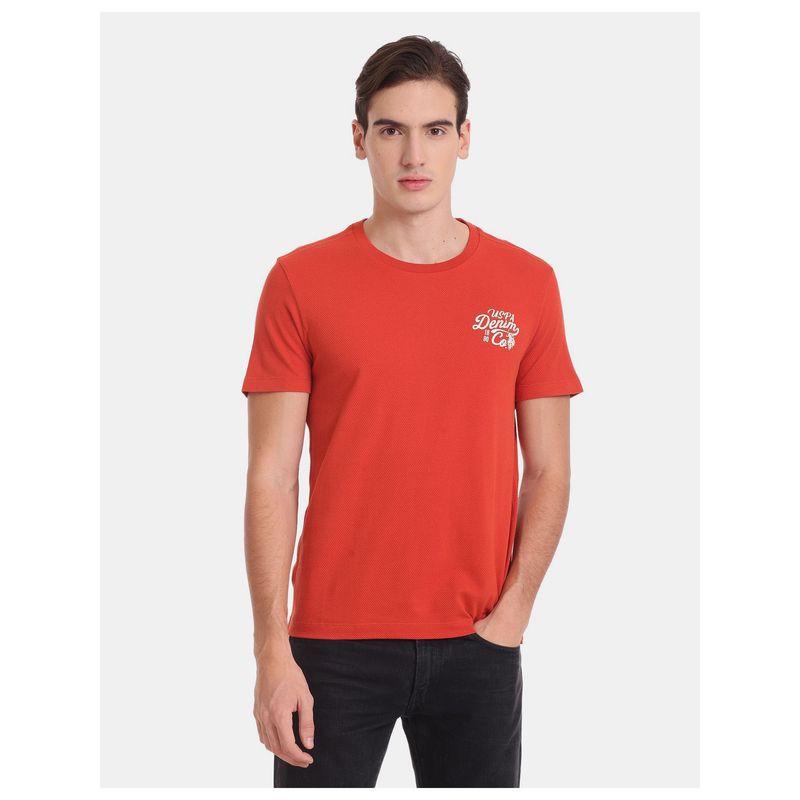 U.S. Polo Assn. Denim Co. Pattern Knit Cotton T-Shirt (M)