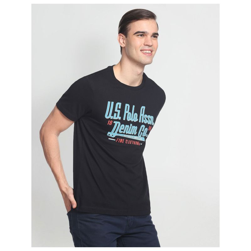 U.S. Polo Assn. Denim Co. Typographic Brand Print T-Shirt (S)