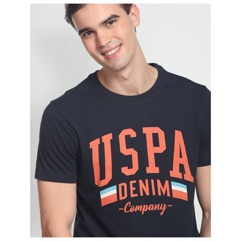 U.S. Polo Assn. Denim Co. Typographic Print Cotton T-Shirt (S)