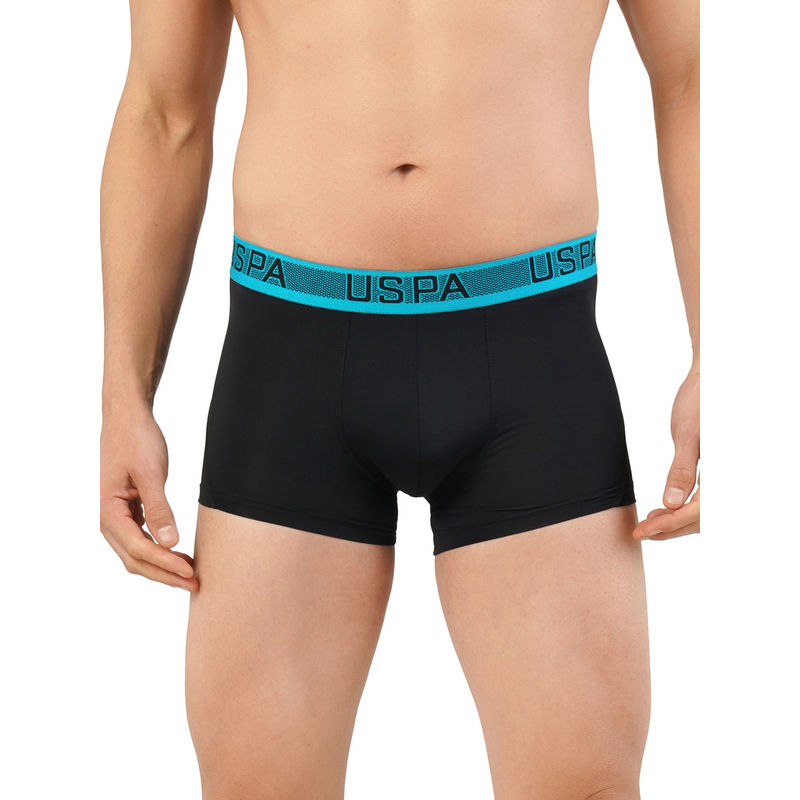 U.S. POLO ASSN. Men Black I709 Natural Nylon Trunks (XL)