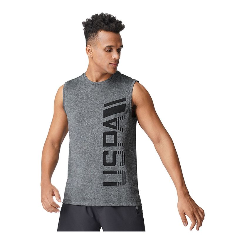 U.S. POLO ASSN. Men Grey I711 Natural Polyester Vest (M)