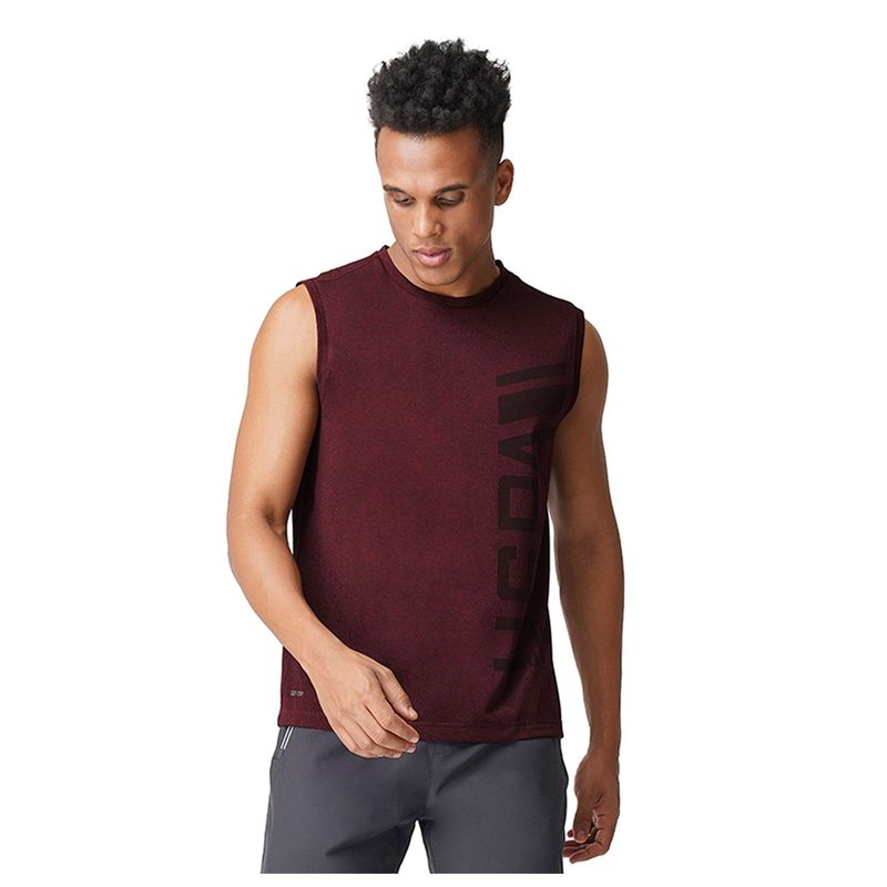 U.S. POLO ASSN. Men Maroon I711 Natural Polyester Vest (S)