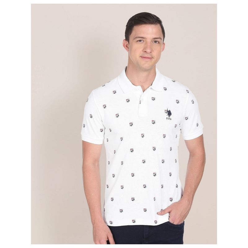 U.S. POLO ASSN. Shield Print Polo T-shirt (L)