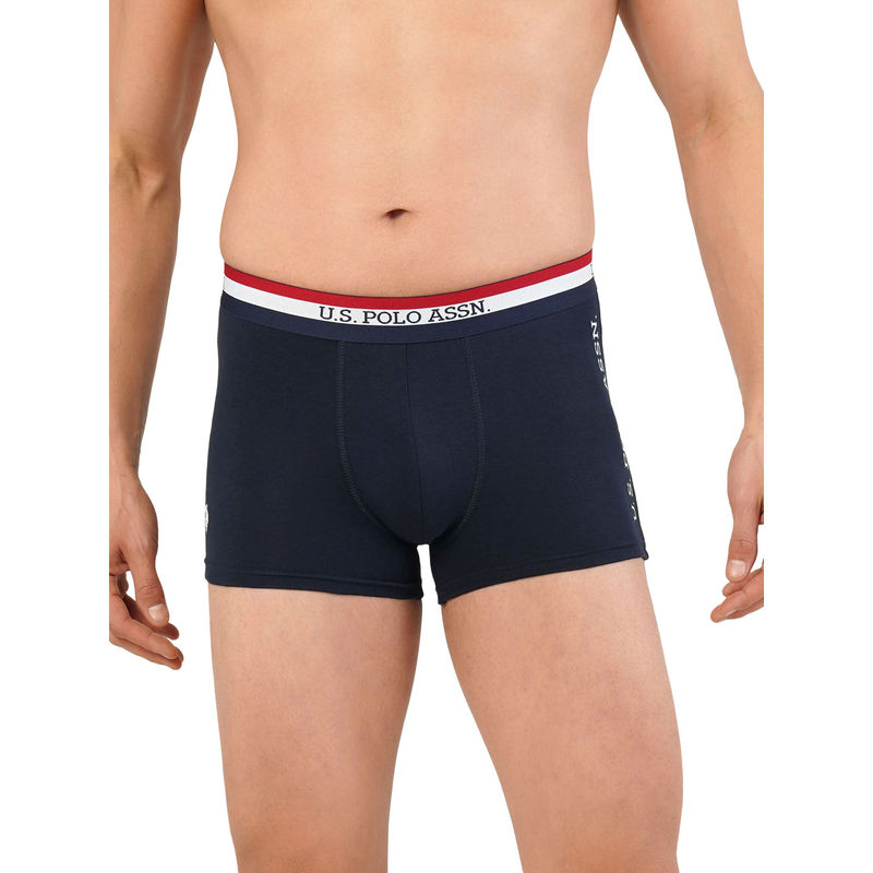 U.S. POLO ASSN. Mens Solid Cotton Mid Rise Trunks Multi-Color (Pack of 2) (XL)