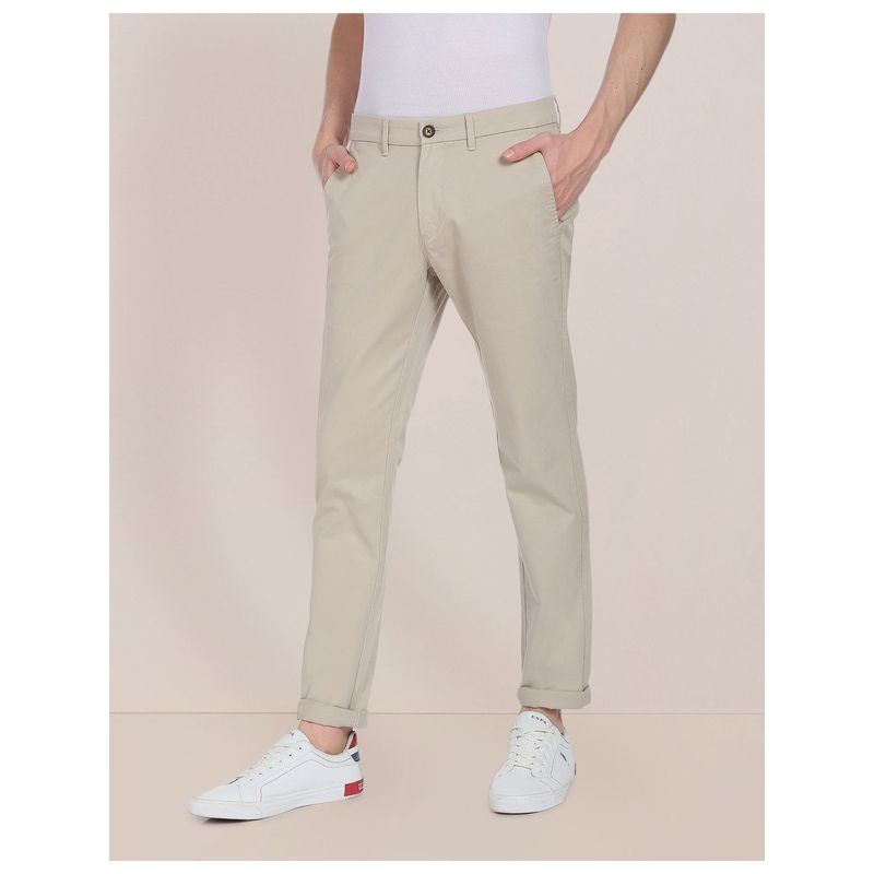 U.S. POLO ASSN. Austin Trim Fit Solid Casual Trousers (34)
