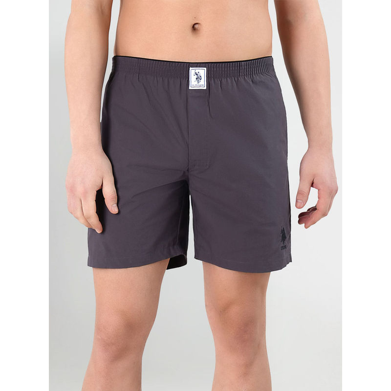 U.S. POLO ASSN. Solid Pure Cotton I108 Boxers Grey (M)