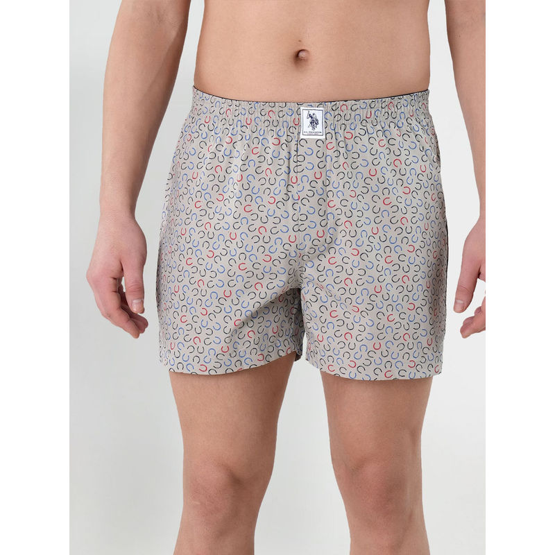 U.S. POLO ASSN. Graphic Print Cotton I657 Boxers Grey (XL)