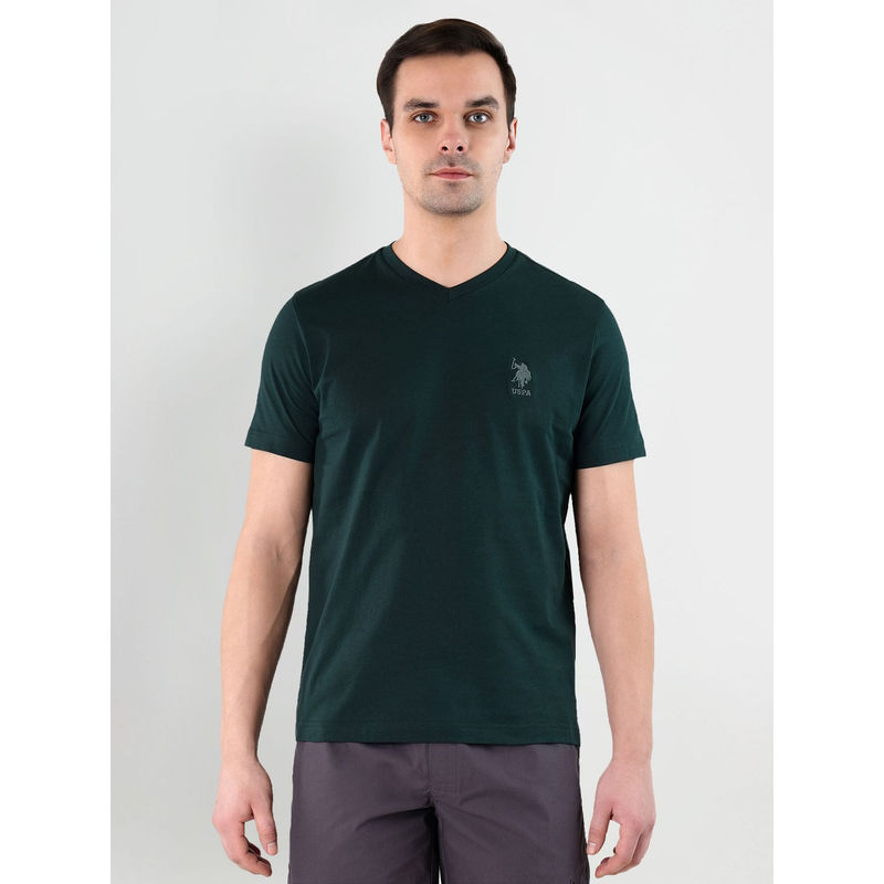 U.S. POLO ASSN. V-Neck Embroidered Logo I638 Lounge T-Shirt (M)