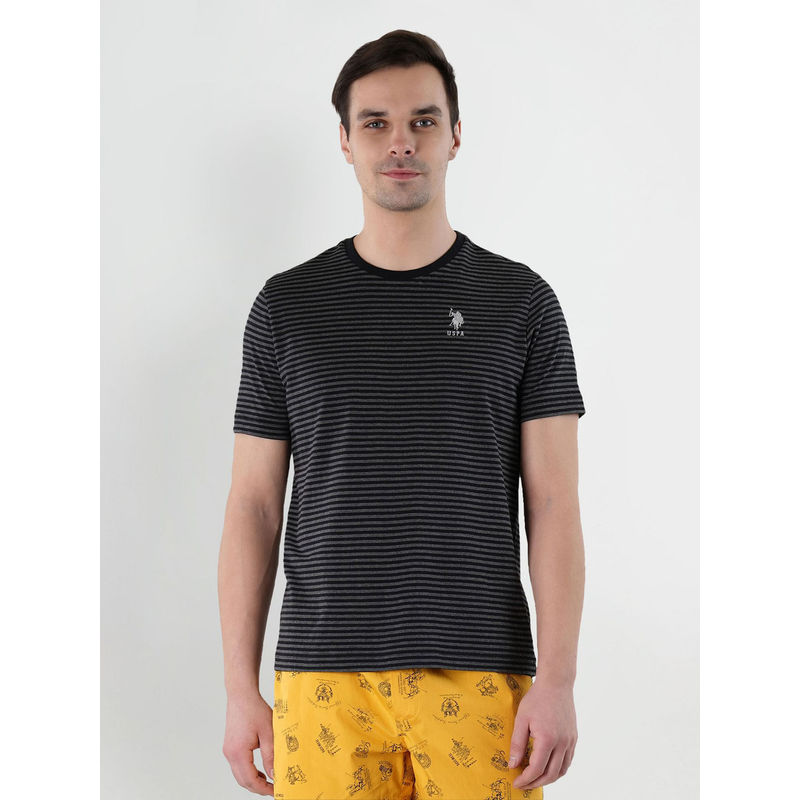 U.S. POLO ASSN. Yarn Dyed Stripe Cotton LE002 Lounge T-Shirt (M)