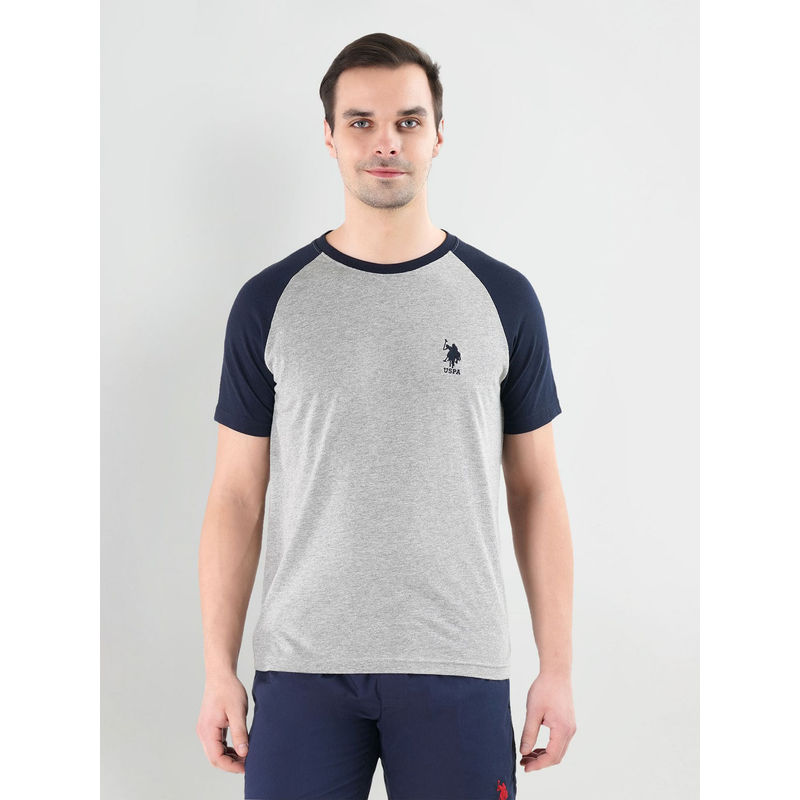 U.S. POLO ASSN. Raglan Sleeve Colour Block LE003 Lounge T-Shirt (M)