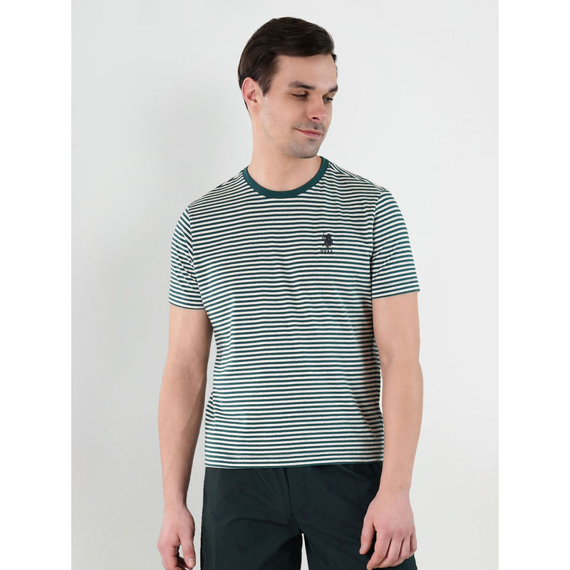 U.S. POLO ASSN. Yarn Dyed Stripe Cotton LE002 Lounge T-Shirt (L)