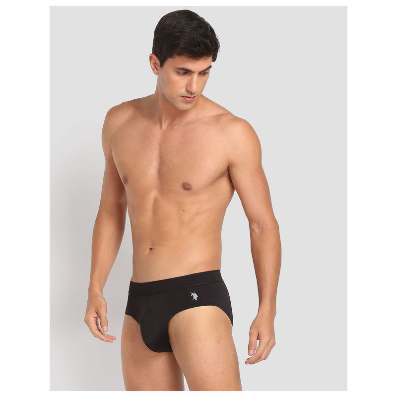 U.S. POLO ASSN. Nylon Stretch Moisture Wicking AB001 Active Briefs (M)