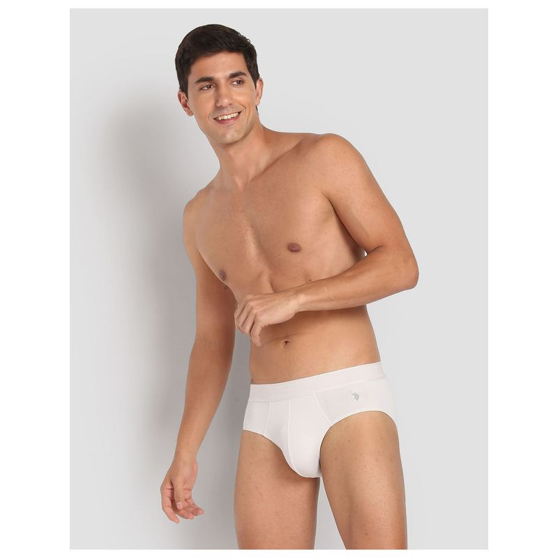 U.S. POLO ASSN. Nylon Stretch Moisture Wicking AB001 Active Briefs (L)