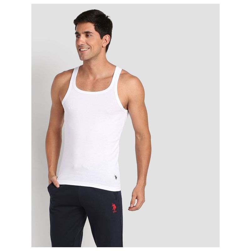 U.S. POLO ASSN. Pure Cotton Ribbed EV006 Vest (L)