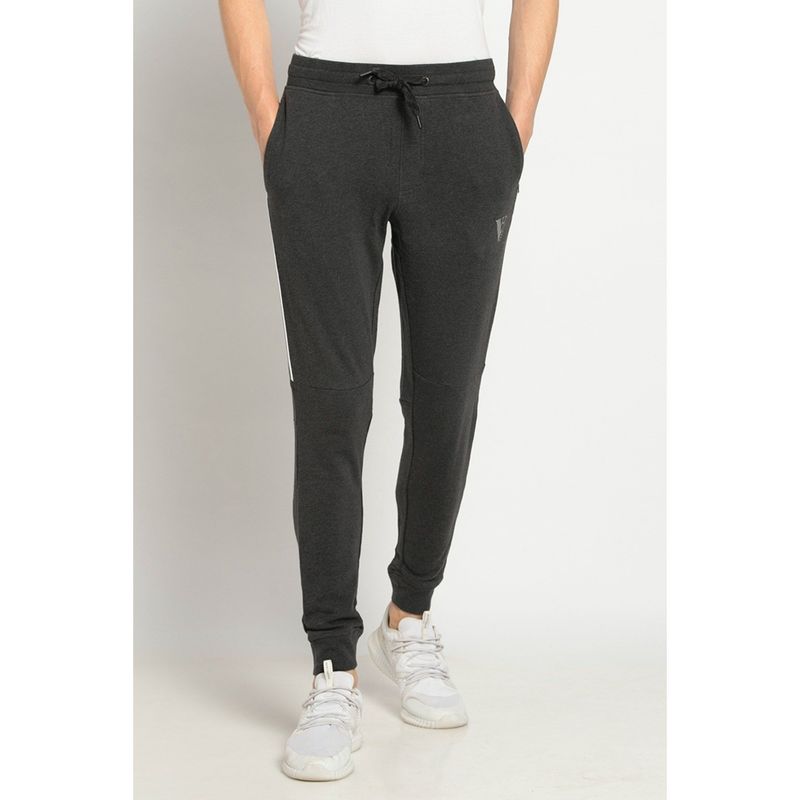 Van Heusen Men Athleisure Drawstring Waist & Side Panel Joggers - Grey (S)