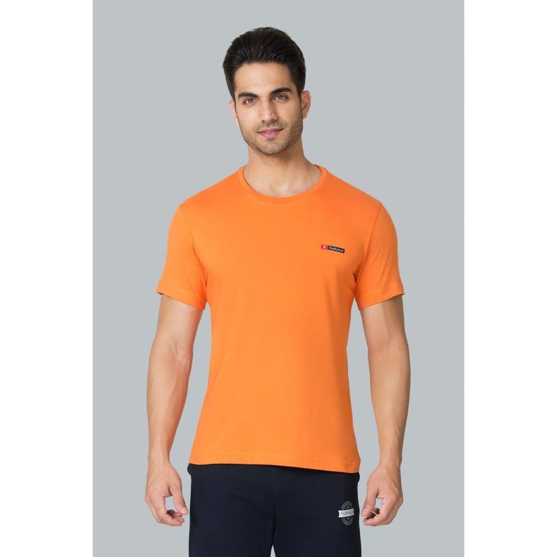 Van Heusen Men Crew Neck & Short Sleeve T-Shirt - Burnt Orange (XL)
