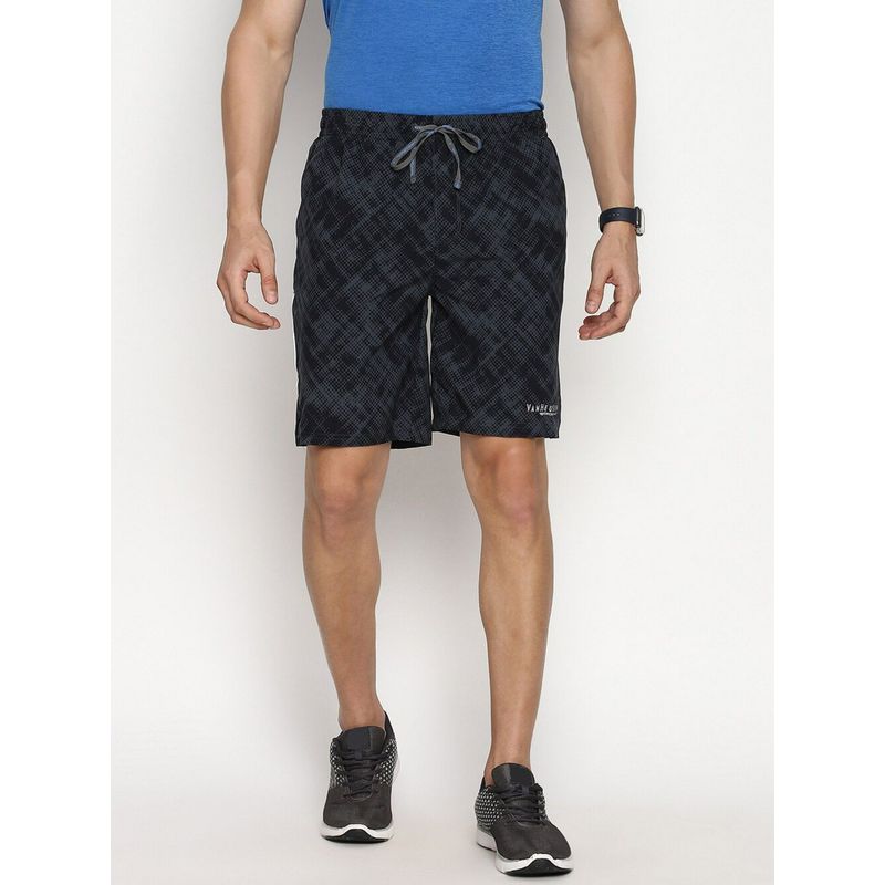 Van Heusen Performance Men Swift Dry & Allover Print Woven Shorts - Grey (L)