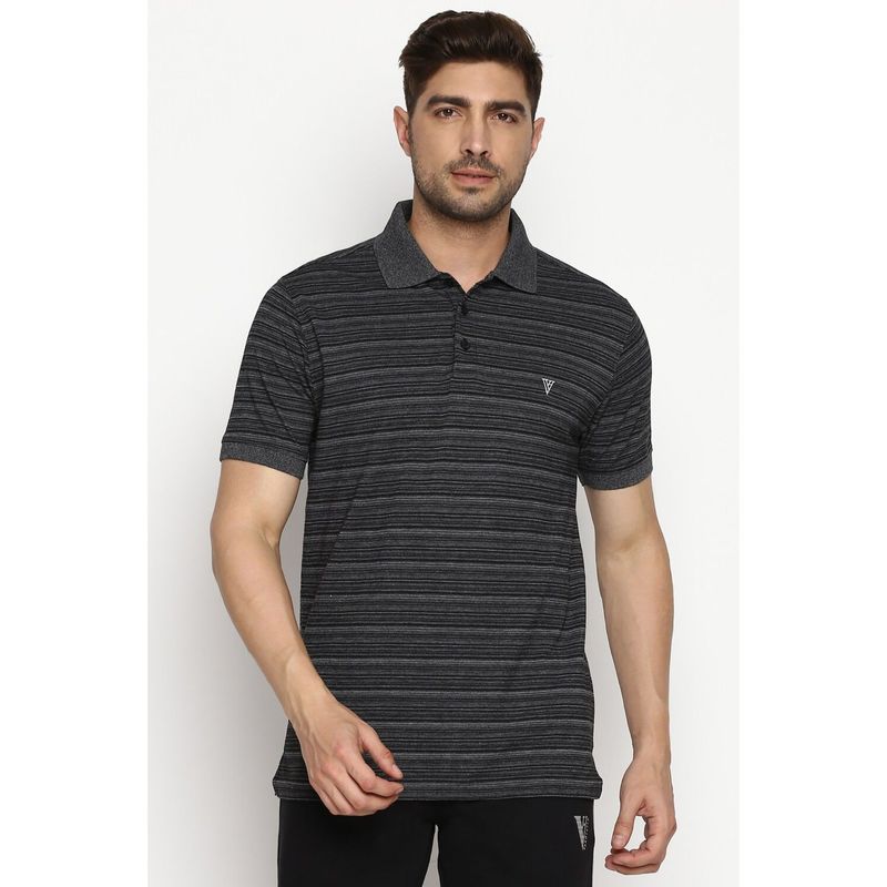 Van Heusen Athleisure Men Ultra Soft & Short Sleeve Polo T-Shirt - Black (S)
