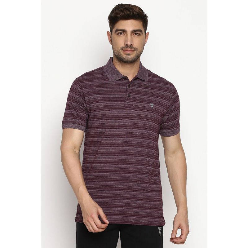 Van Heusen Athleisure Men Ultra Soft & Short Sleeve Polo T-Shirt - Crushed Berry (S)