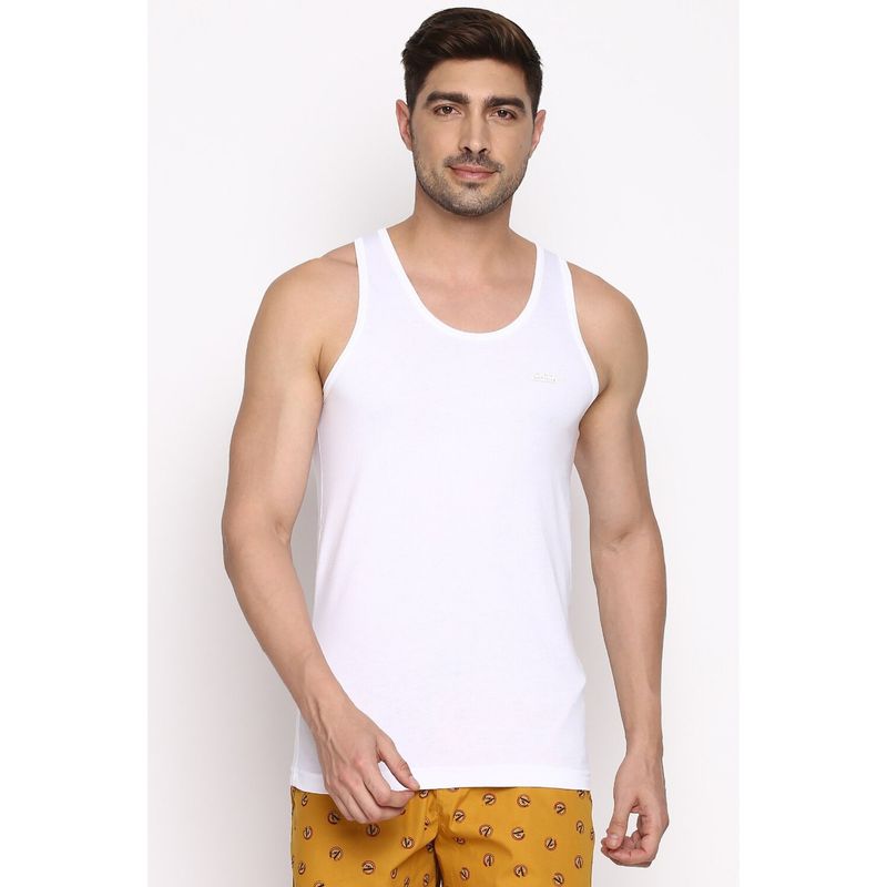 Van Heusen Men Scoop Neck & Ultra Soft Vest - White (M)