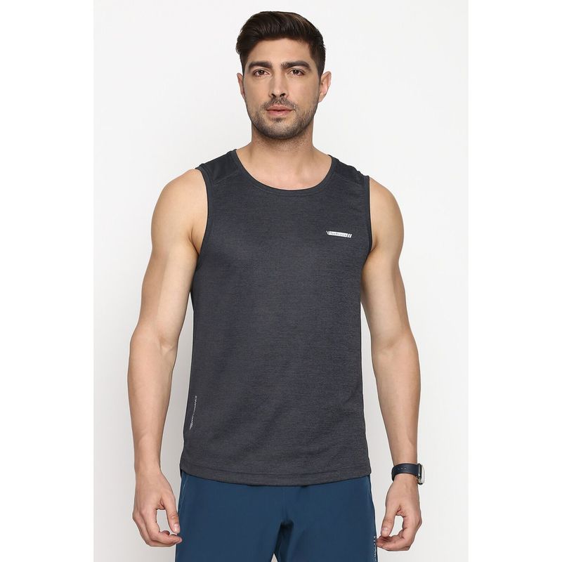 Van Heusen Performance Men Swift Dry & Odour Shield Gym Vest - Charcoal (S)