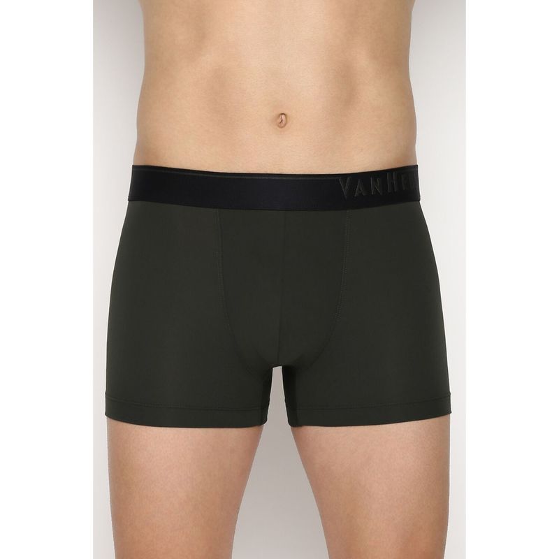 Van Heusen Men 4 Way Stretch & Body Defining Fit Trunks - Pine Green (M)