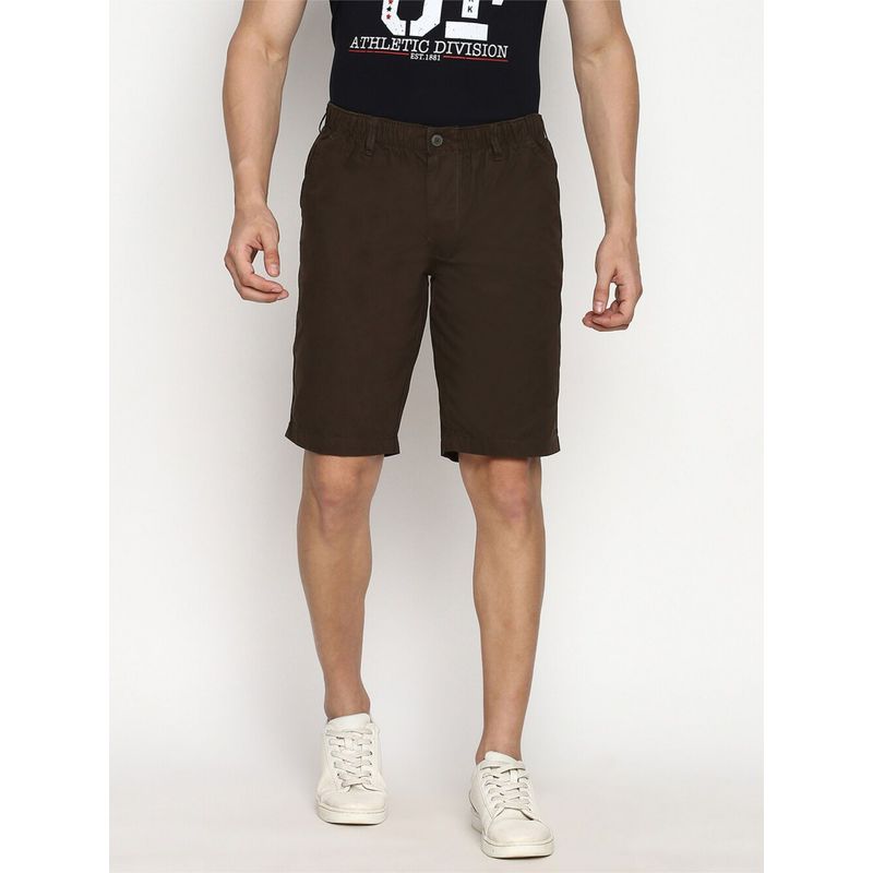 Van Heusen Athleisure Men Soft Touch & Functional Pockets Shorts - Army Green (S)