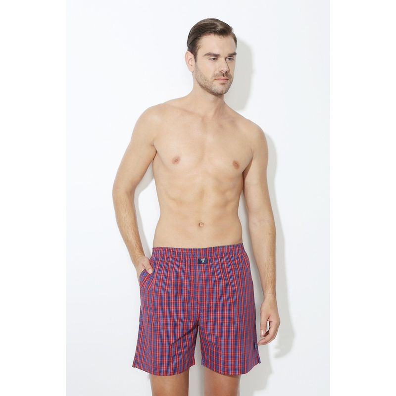 Van Heusen Men Assorted Check Boxer Shorts (S)