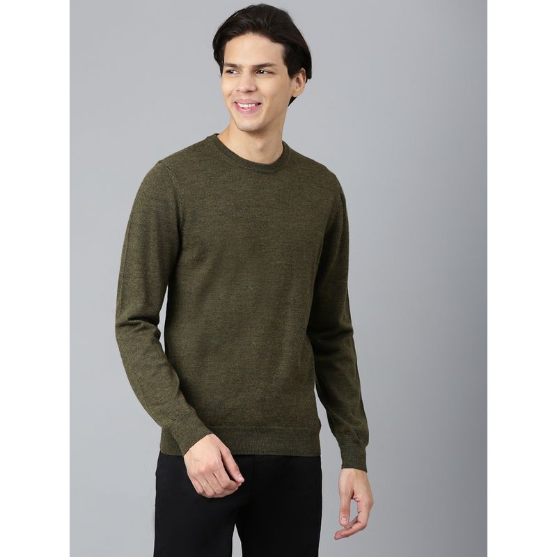 WOODLAND Woven Sweater Green (S)