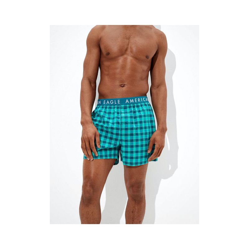 American Eagle Checked Boxers Green (XS)