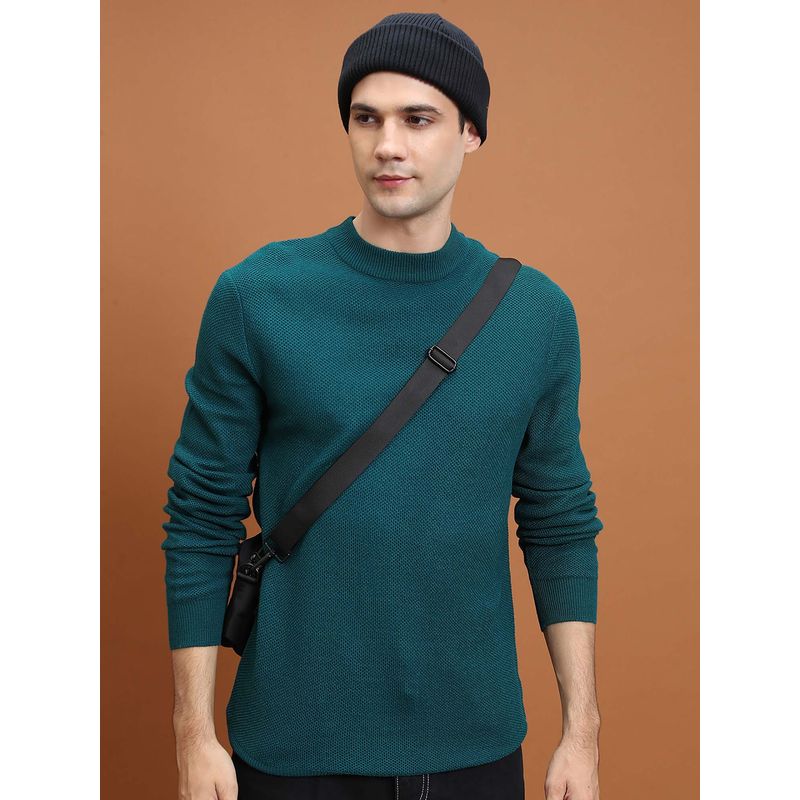 HIGHLANDER Men Round Neck Acrylic Pullover (L)