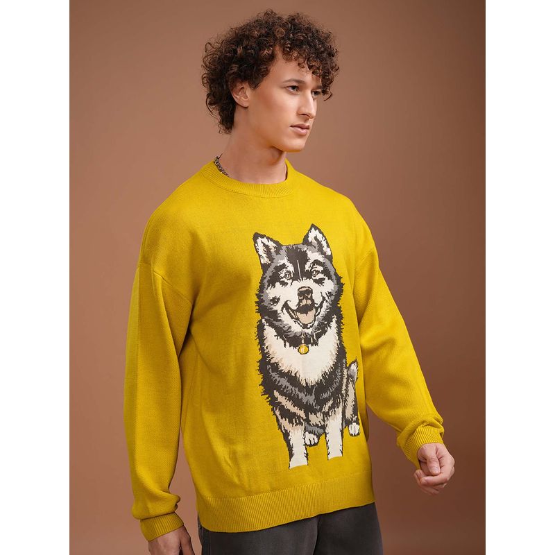 HIGHLANDER Men Round Neck Pullover Sweater (M)