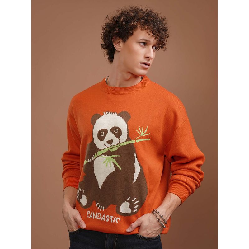 HIGHLANDER Men Printed Pullover Sweater (L)