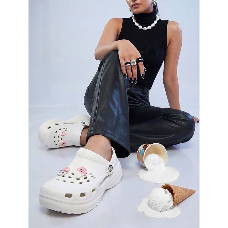 Bacca Bucci Women White Clogs (UK 4)