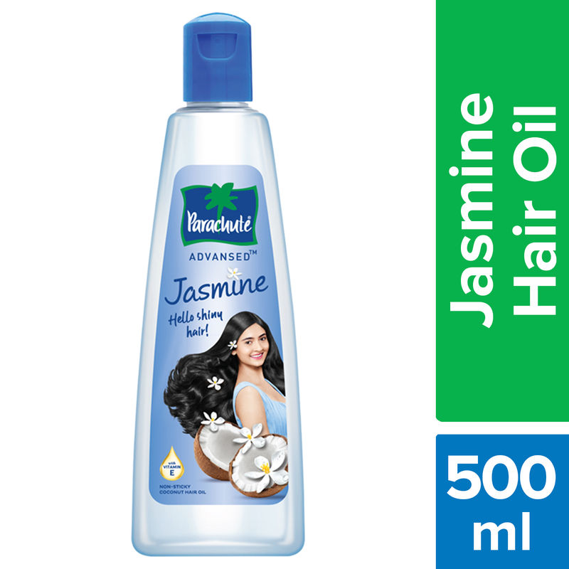 Parachute Advansed Jasmine Coconut Hair Oil, Vitamin E for Healthy Shiny Hair, Non-sticky