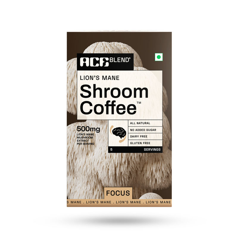 Ace Blend Lion's Mane Shroom Instant Medium Roast Blend Coffee For Focus & Memory