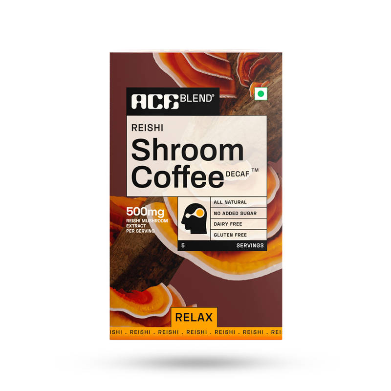 Ace Blend Reishi Shroom Instant Decaf Medium Roast Blend Coffee For Relaxation & Anxiety